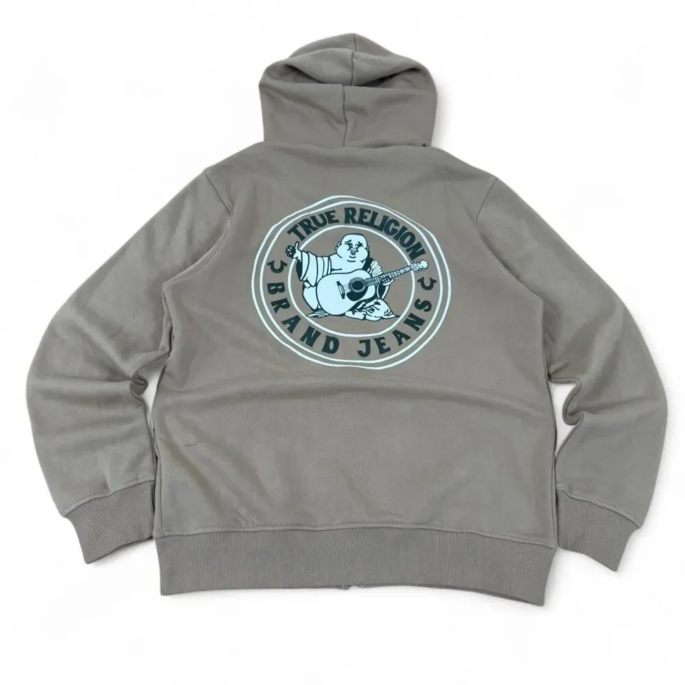 True-religion Men's Tan and Brown Hoodie